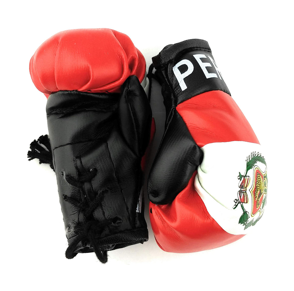 Red Hat Ent Hanging Car Mirror Mini Boxing Gloves (Peru)