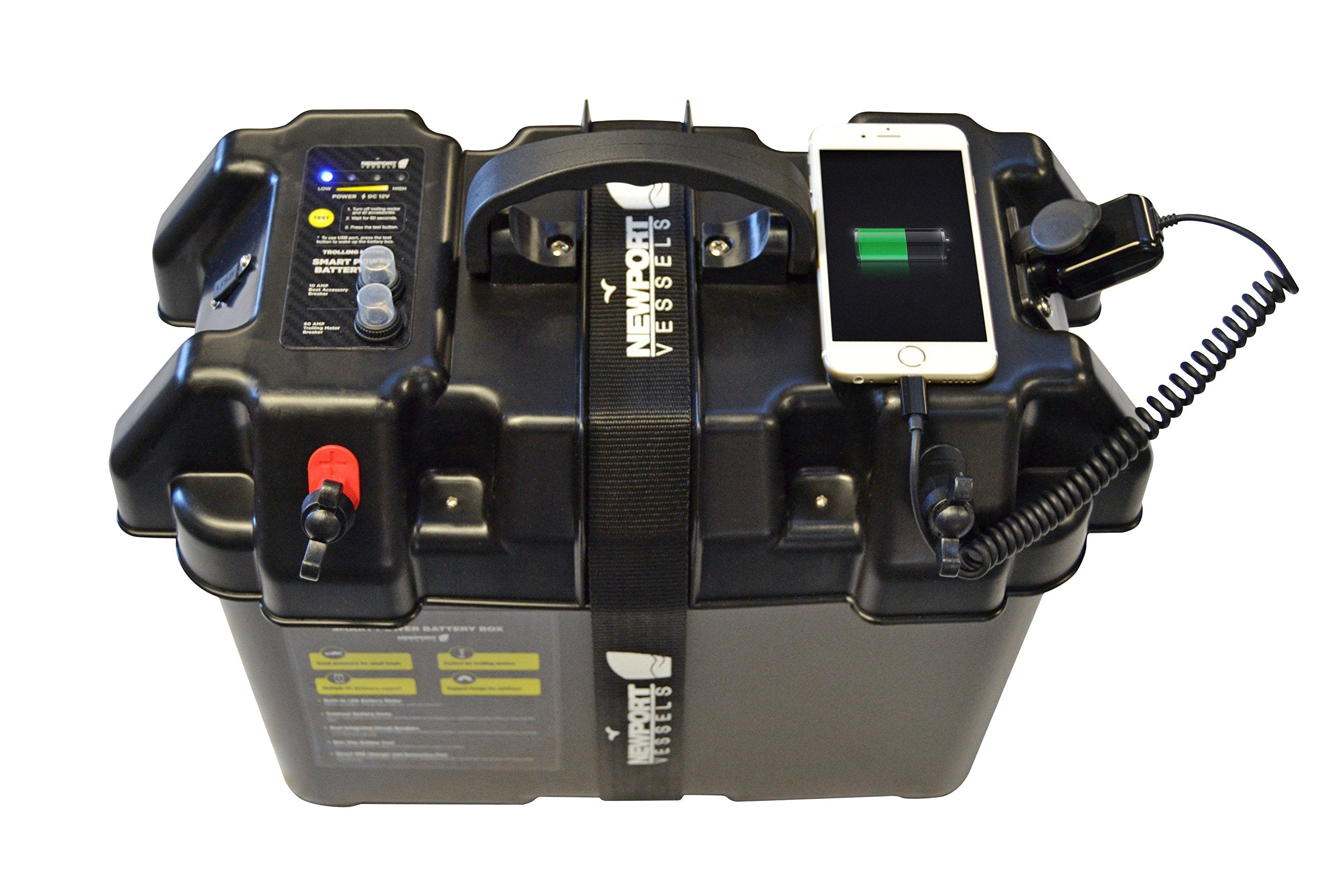 Newport Vessels Trolling Motor Smart Battery Box Power Center With Usb And Dc Ports