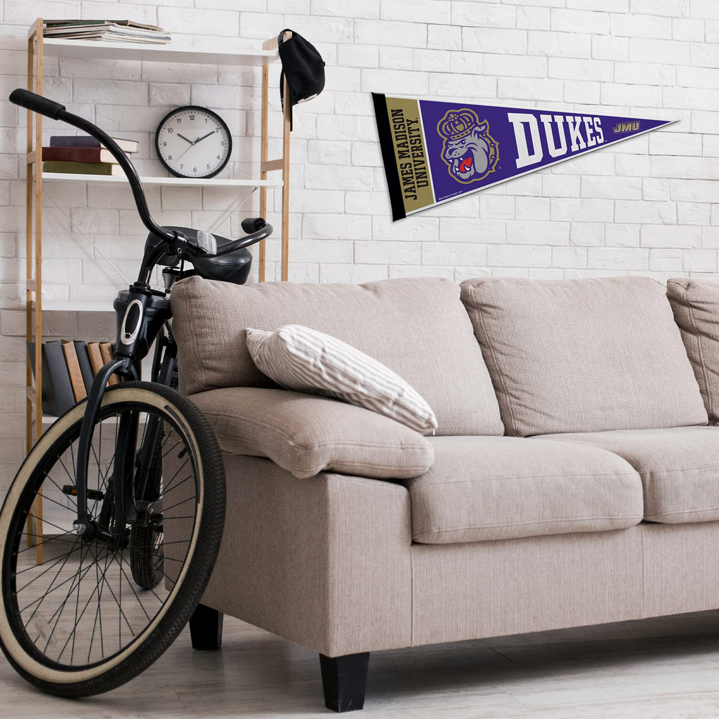 Rico Industries Ncaa James Madison Dukes Exclusive 12'' X 30'' Felt Wall D  Cor Pennant - Great For Home/Bed Room/Man Cave D  Co