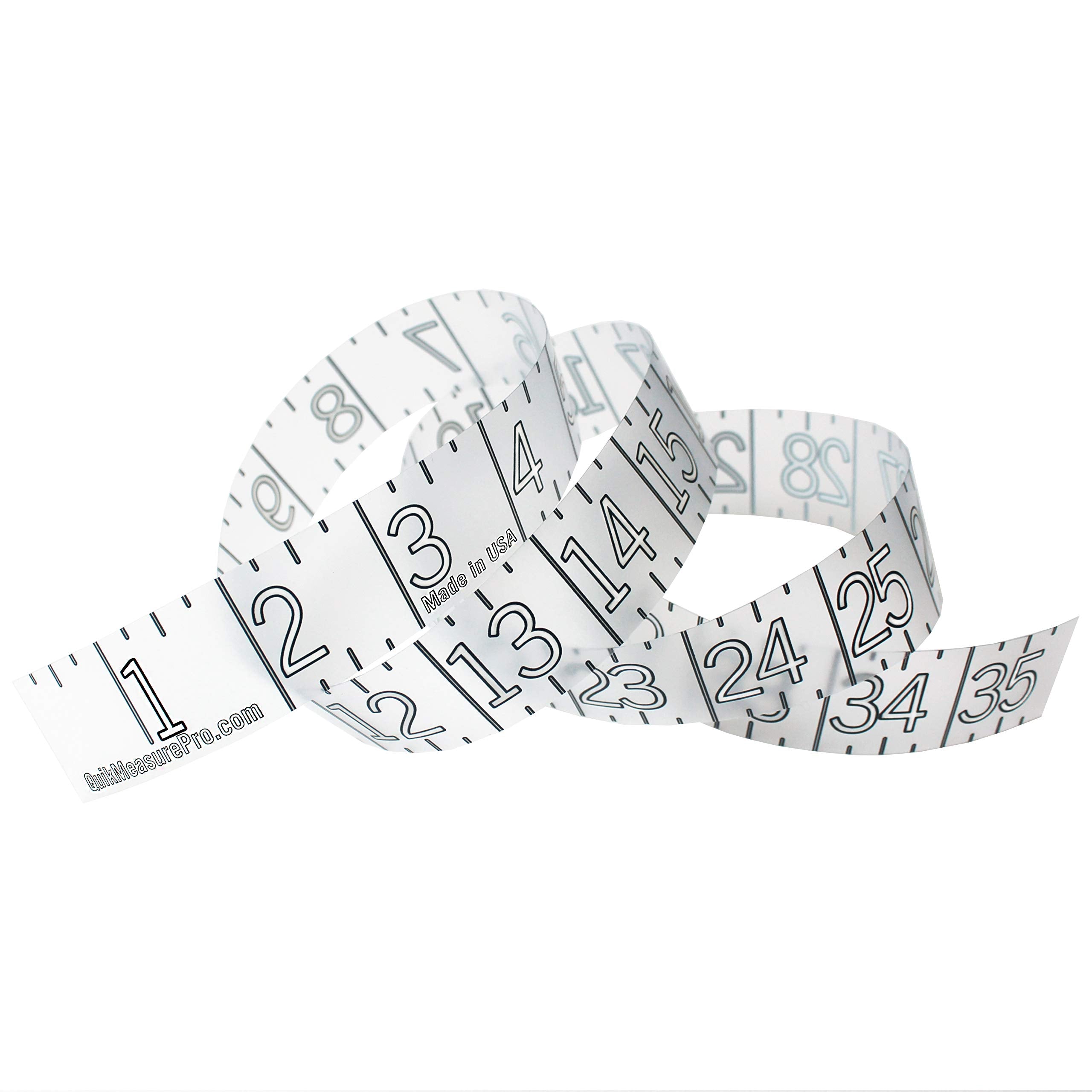 Quik Measure Pro Fish Rulers - 36'' Boat Ruler Fish Measuring Sticker - Transparent Waterproof Decal Tape Measure - Made In Usa