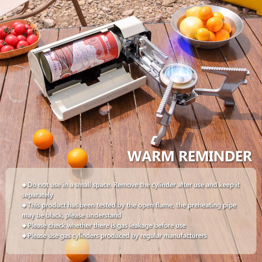 Airoka 2600W Cassette Stove, Multi-Stage Adjustable Fire, Portable Gas Tank Butane Gas Stove With Storage Package, Easy To Carry