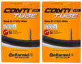 Continental Unisexs Race Tube Wide 28 Inner, Black, 25-622->32-630] Pack Of 2