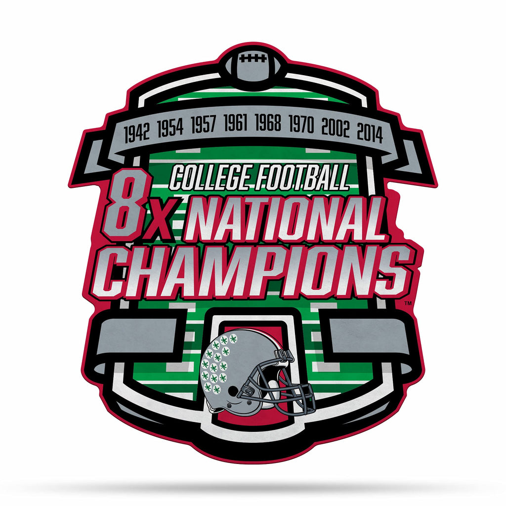 Rico Industries Ncaa Ohio State Buckeyes Champ Shape Cut Pennant - Home And Living Room D  Cor - Soft Felt Ez To Hang