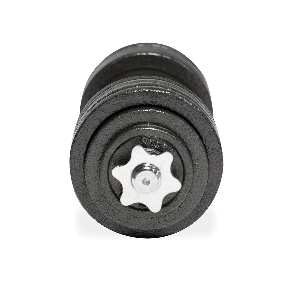 Cap Barbell 52.5-Pound Adjustable Dumbbell Set, Single, Black