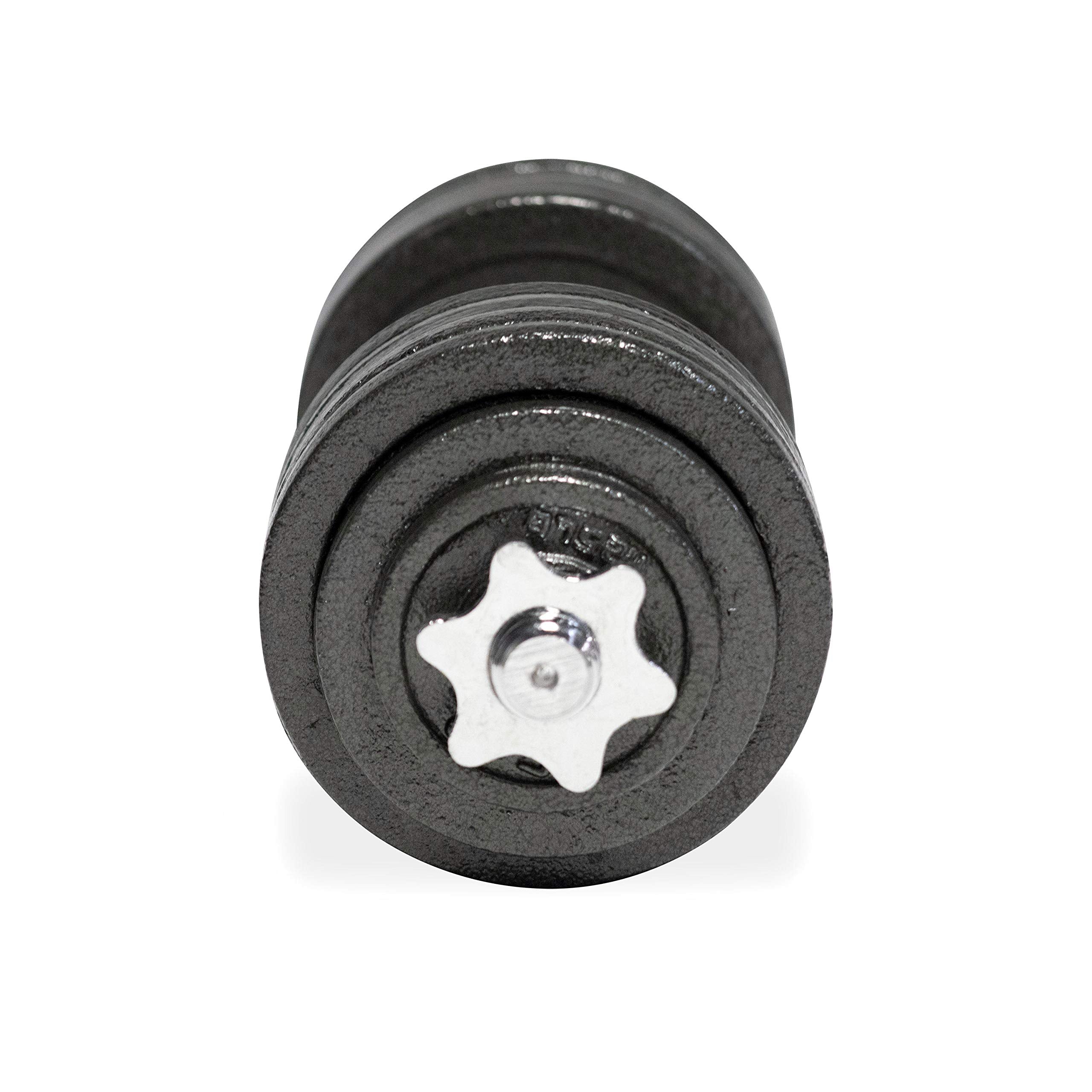 Cap Barbell 52.5-Pound Adjustable Dumbbell Set, Single, Black