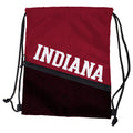 Logo Brands NCAA Indiana Hoosiers Tilt Backsack - Water Resistant Drawstring Bag with Dual Strap Closure, Zipper Mesh Pocket, Li