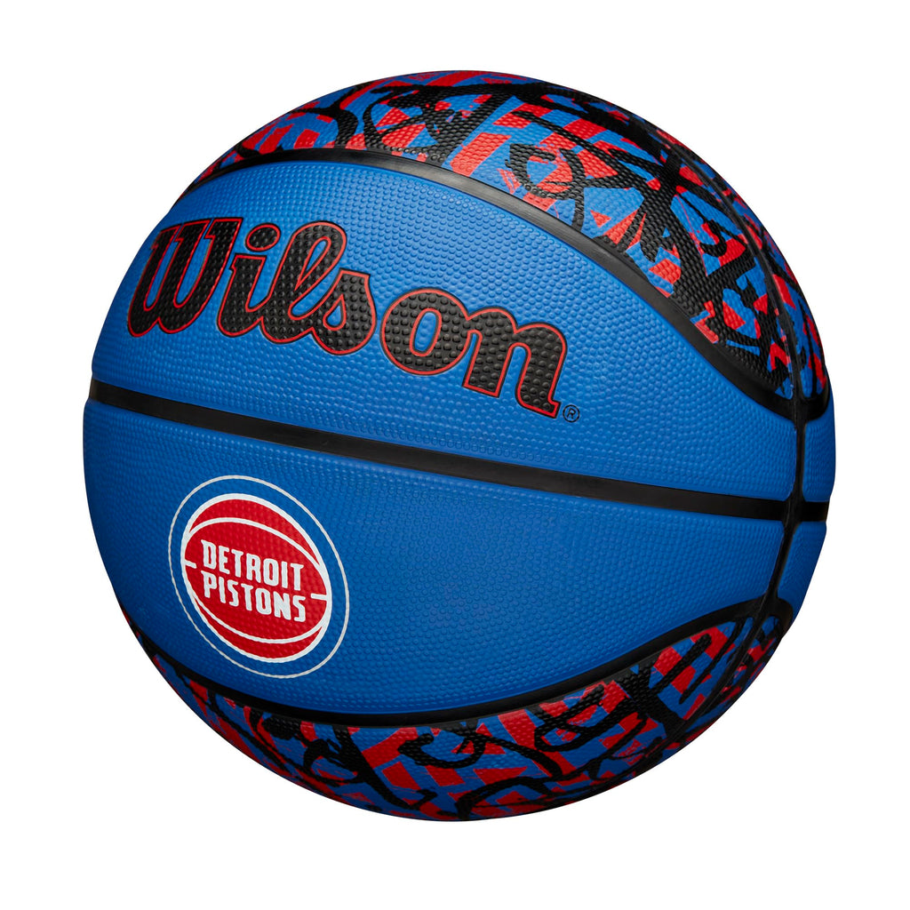 Wilson Nba Team Graffiti Basketball - Detroit Pistons, Size 7-29.5''