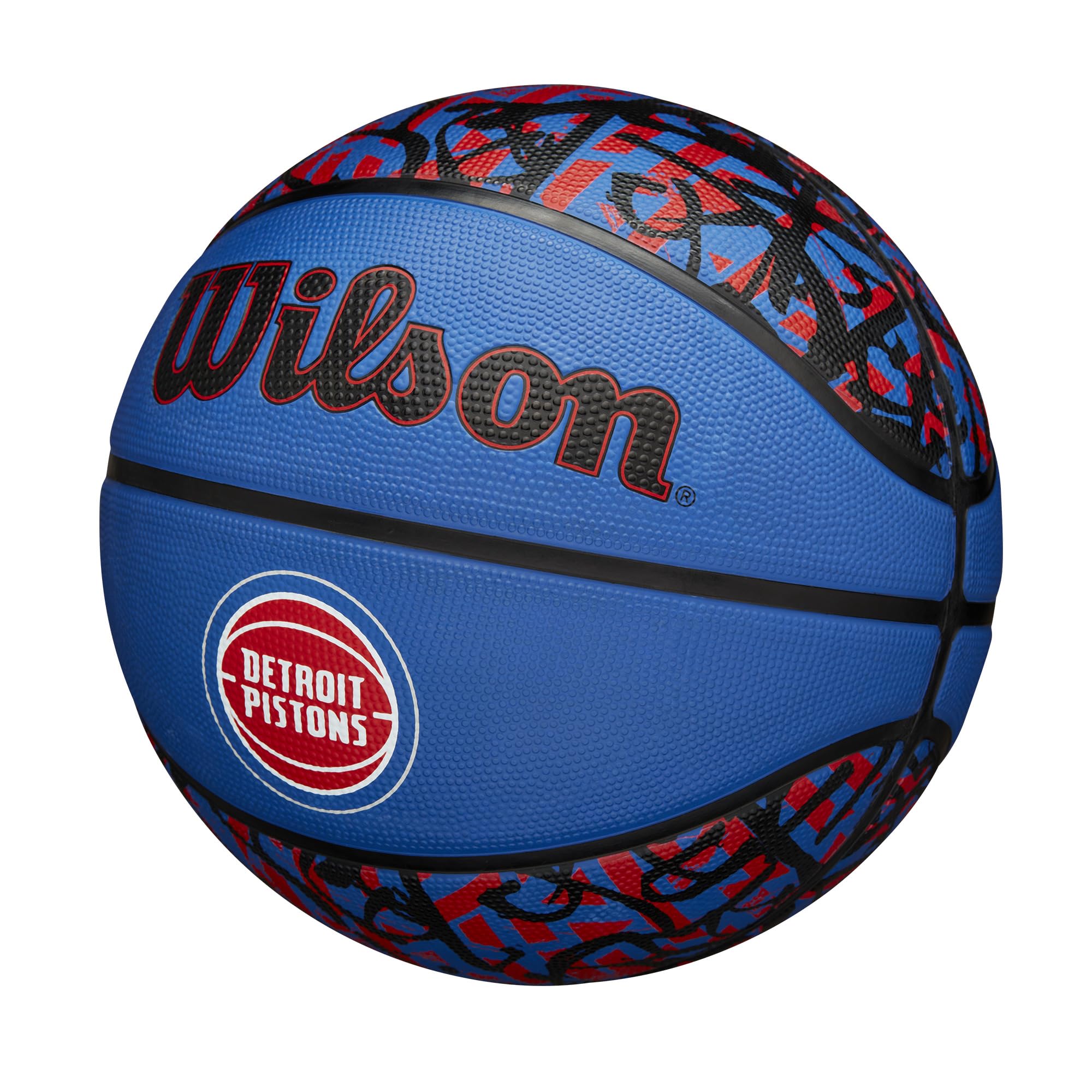 Wilson Nba Team Graffiti Basketball - Detroit Pistons, Size 7-29.5''