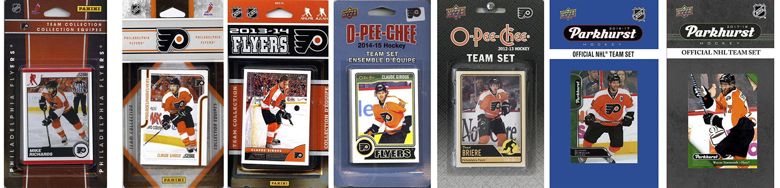 Nhl Philadelphia Flyers 7 Different Licensed Trading Card Team Sets