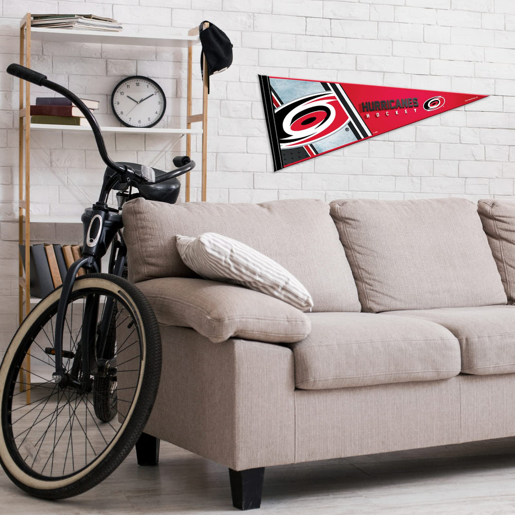 Rico Industries Nhl Hockey Carolina Hurricanes Primary 12'' X 30'' Felt Wall D  Cor Pennant - Great For Home/Bed Room/Man Cave D