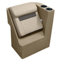 Wise DLX1305R-1900 DLX Series Pontoon Right Radius Lean Back Recliner - Neutral/Meteor