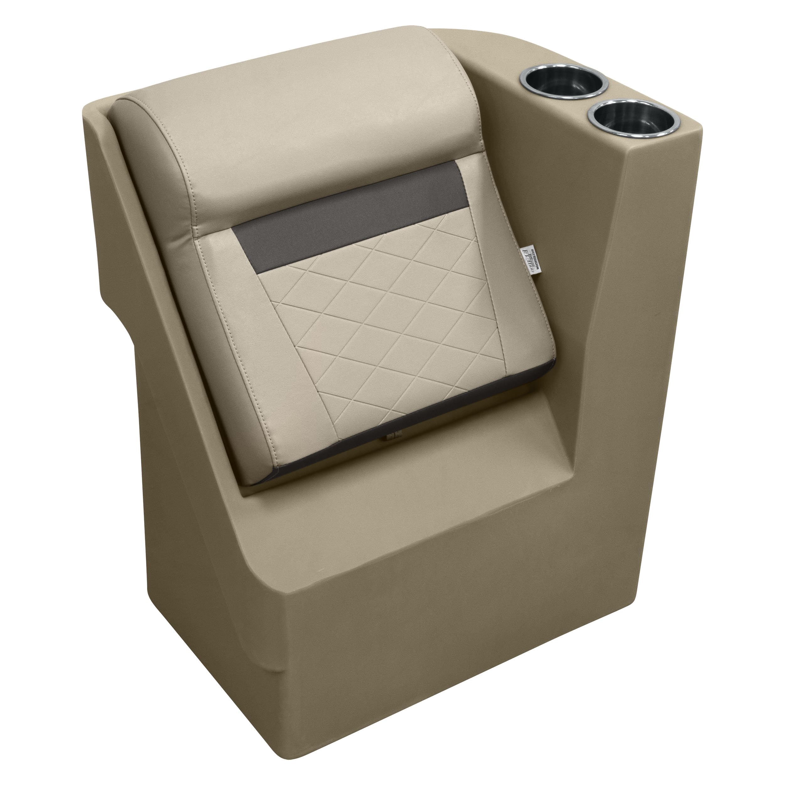 Wise DLX1305R-1900 DLX Series Pontoon Right Radius Lean Back Recliner - Neutral/Meteor