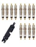 12Pcs Presta Valve Core Bike Bicycle Valve Core Removal Tool Mtb Tire Valve Stem Repair, Valve Core Replacements Set, Presta & S