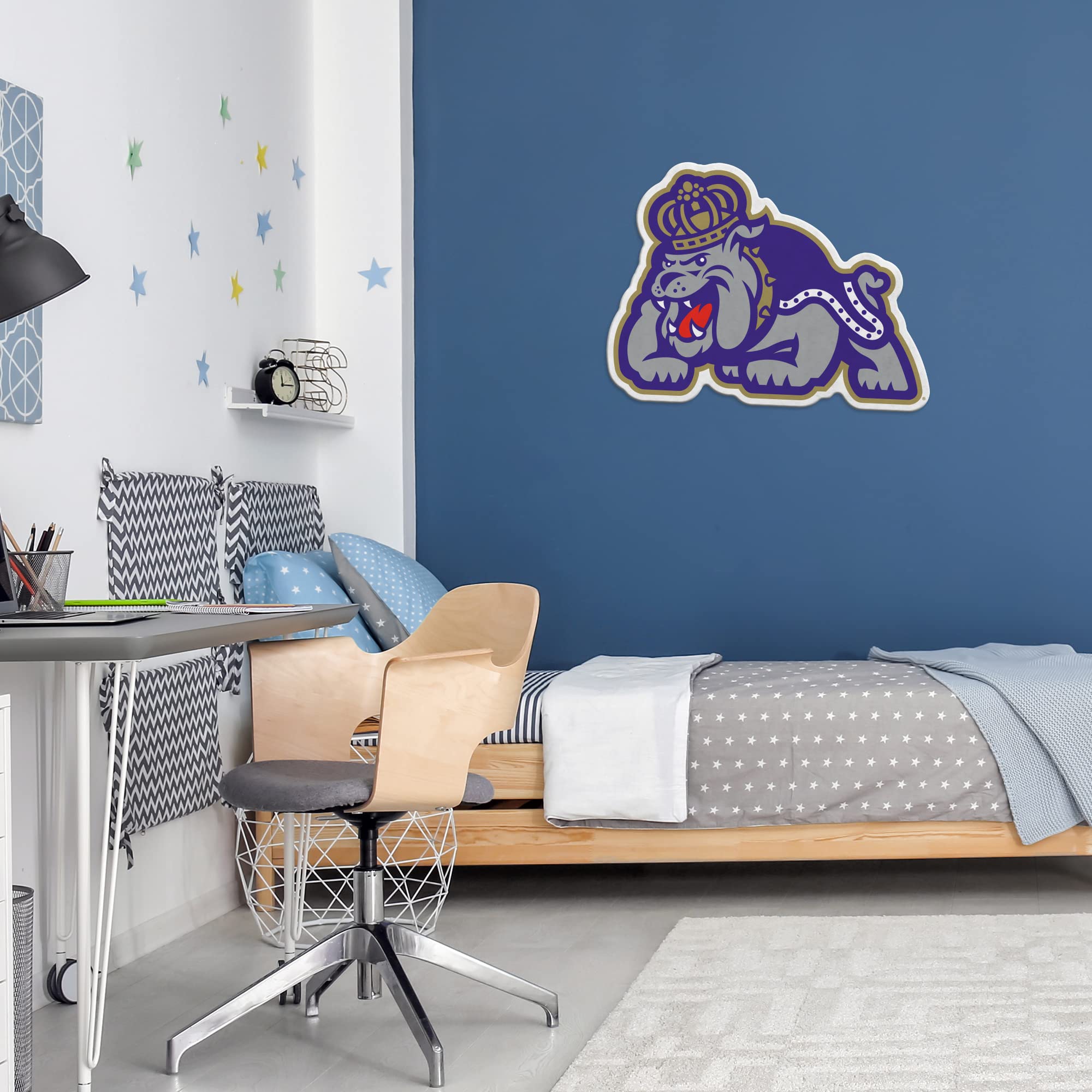 Rico Industries Ncaa James Madiscon Dukes Mascot Shape Cut Pennant - Home And Living Room D  Cor - Soft Felt Ez To Hang