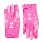 Under Armour Men'S F9 Nitro Football Gloves, (652) Rebel Pink/Fluo Pink/Metallic Silver, Medium