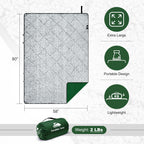 Kawagebo Kamp Sherpa Warm Outdoor Camping Blanket - Waterproof Stadium Blanket For Cold Weather, Camp, Sports Mom And Concert -