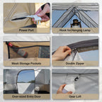 Redcamp Canopy Camping Tent For Pop Up Canopy Tent, Inner Tent With Mesh Window, Converts Straight Leg 10'X10' Or 10'X20' Canopy