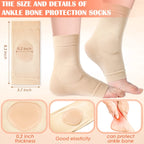 2 Pairs Padded Skate Socks Ankle Protector Ice Skating Boots Socks Skate Ankle Guards Ankle Sleeve Pad For Boots, Skates, Splint