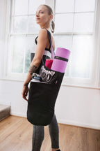 Zenifit Yoga Mat Bag - Long Tote With Pockets - Holds More Yoga Accessories. Cute Yoga Mat Holder With Bonus Yoga Mat Strap Elas