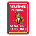 Fremont Die NHL Ottawa Senators Team Sign, 12 x 18, Reserved Parking Sign