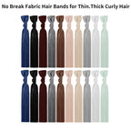 79Style 125Pcs Neutral Hair Ties For Women Elastic Ribbon Hair Ties Knotted Ponytail Holders No Breakage Cotton Fabric Hair Band
