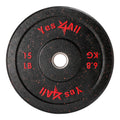 Yes4All 2-Inch Bumper Plate, Olympic Weight Plates for Weightlifting & Strength Training - 15 LBS (Single)