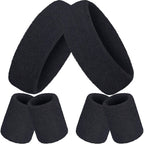 6 Pcs Neon Sweatbands Set Includes 2 Headband And 4 Wristbands Breathable Terry Cloth Athletic Bands For Gym Basketball Tennis Y