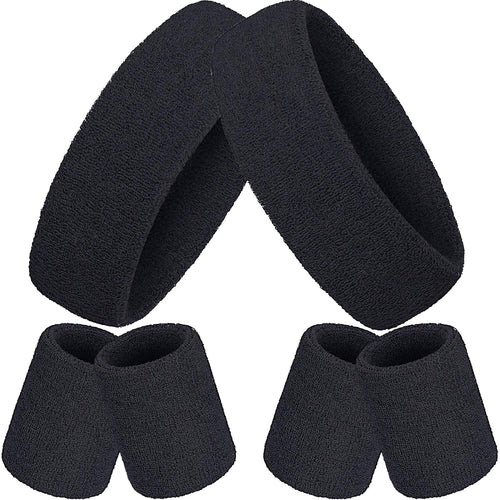 6 Pcs Neon Sweatbands Set Includes 2 Headband And 4 Wristbands Breathable Terry Cloth Athletic Bands For Gym Basketball Tennis Y