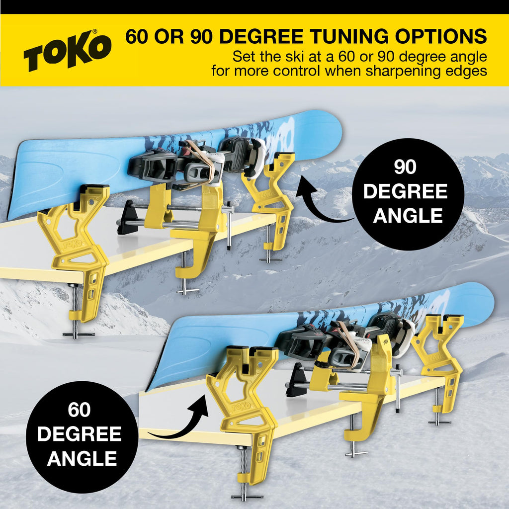 Toko Freeride Ski Vise Grip For Tuning And Waxing - Secure No Slip Grip And Holding Position For Freestyle And Jumping Ski Edge