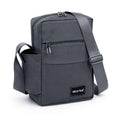 Storite 10 Inch Padded Mini Crossbody Sling Bag, Light Grey