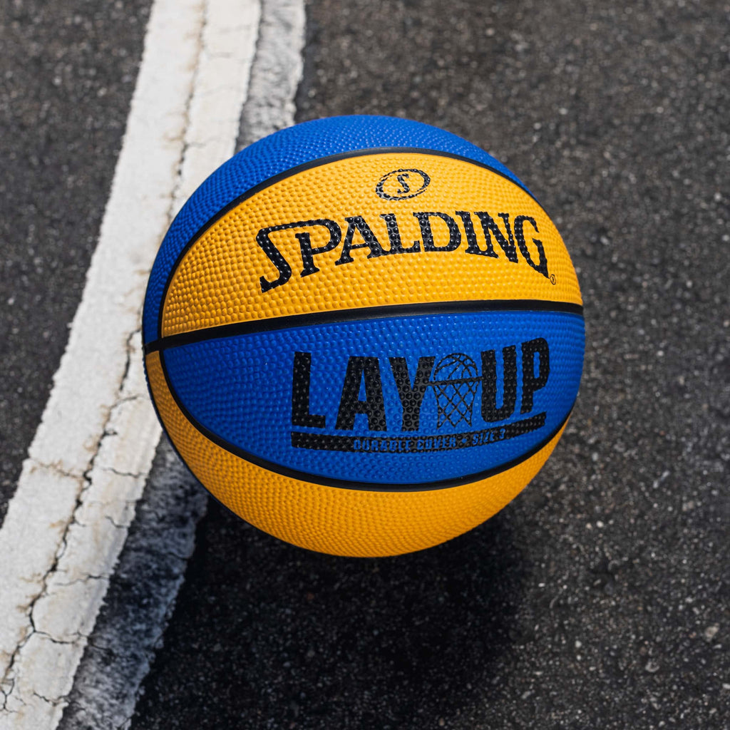 Spalding Lay-Up Mini Outdoor Blue/Orange Basketball 22