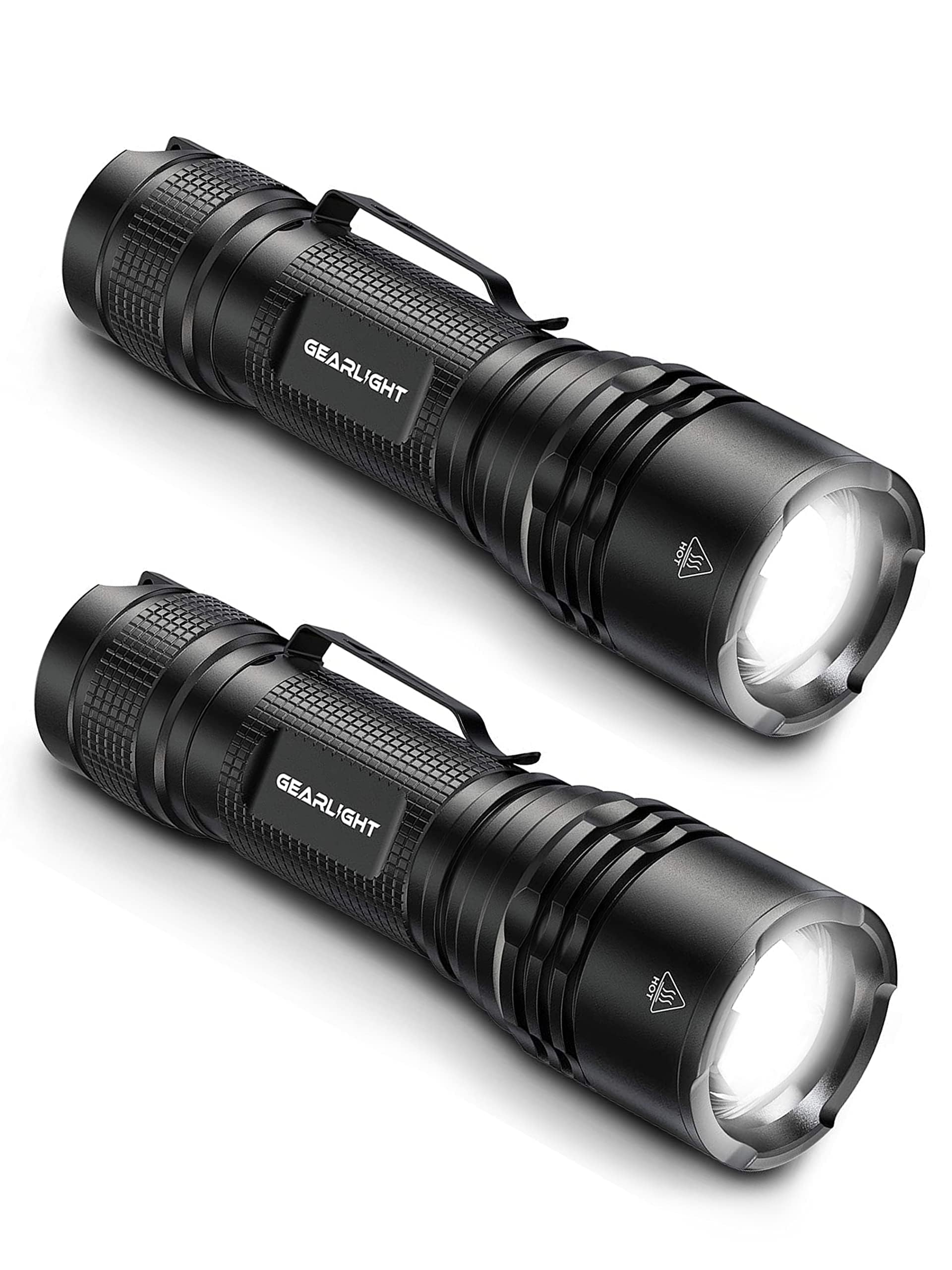 GearLight LED Tactical Flashlights High Lumens - Mini Flashlights for EDC Carry - Compact Powerful Emergency Flashlights Made fr