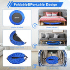 BCAN 40/48 Foldable Mini Trampoline Max Load 330lbs/440lbs, Fitness Rebounder with Adjustable Foam Handle, Exercise Trampoline f