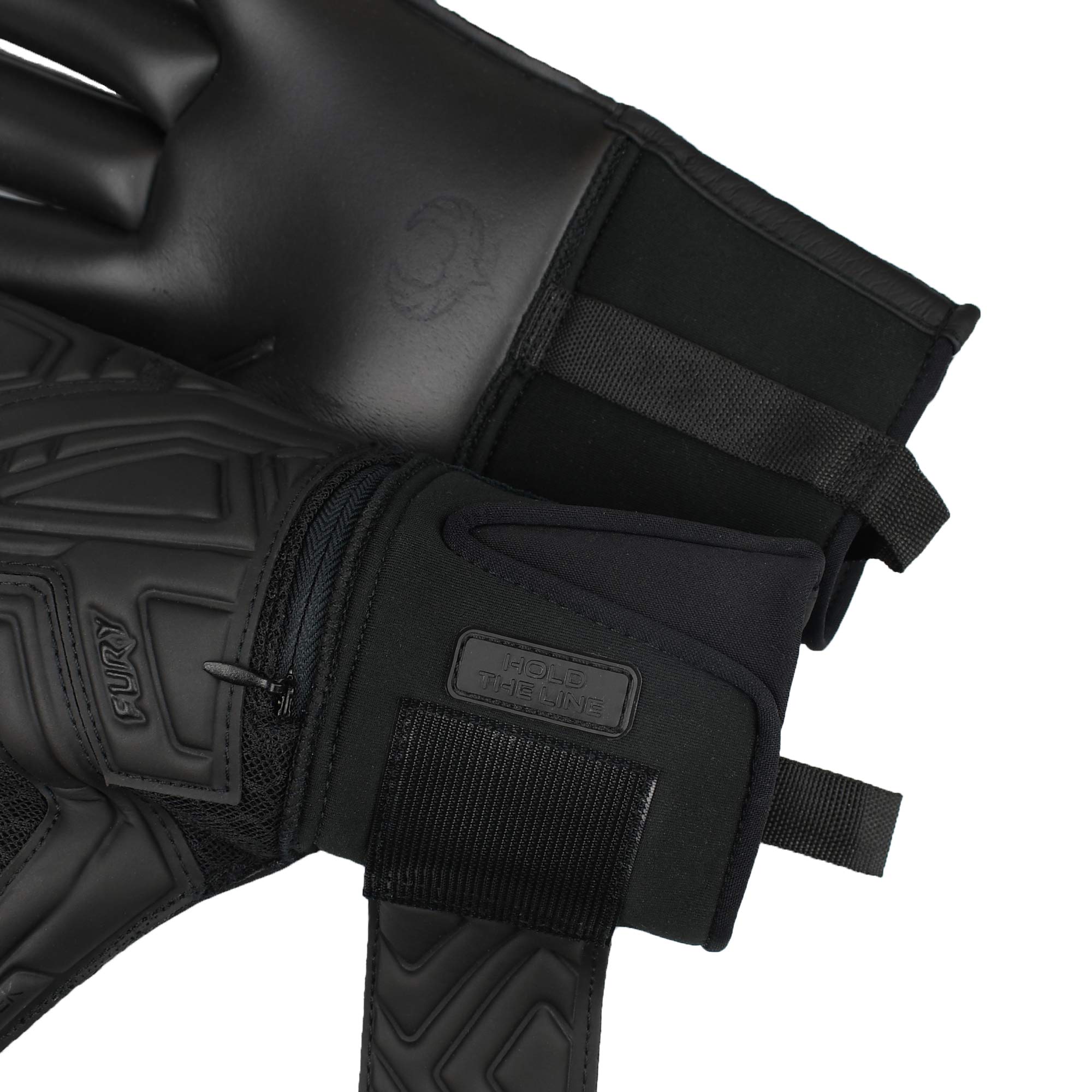 Renegade Gk Fury Nightfall Goalie Gloves With Pro-Tek Finger Spines | 4Mm Giga Grip & 4Mm Duratek | Black Soccer Goalkeeper Glov