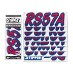 Stiffie Whipline Red/Navy 3 '' Boat & Pwc Registration Decals  Numbers Letters Stickers