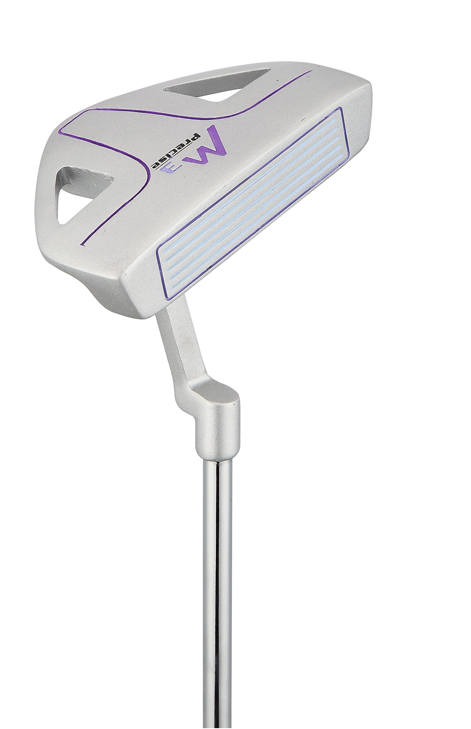 Precise M3 Ladies Womens Complete Golf Clubs Set Includes Driver, Fairway, Hybrid, 7-Pw Irons, Putter, Stand Bag, 3 H/Cs Purple