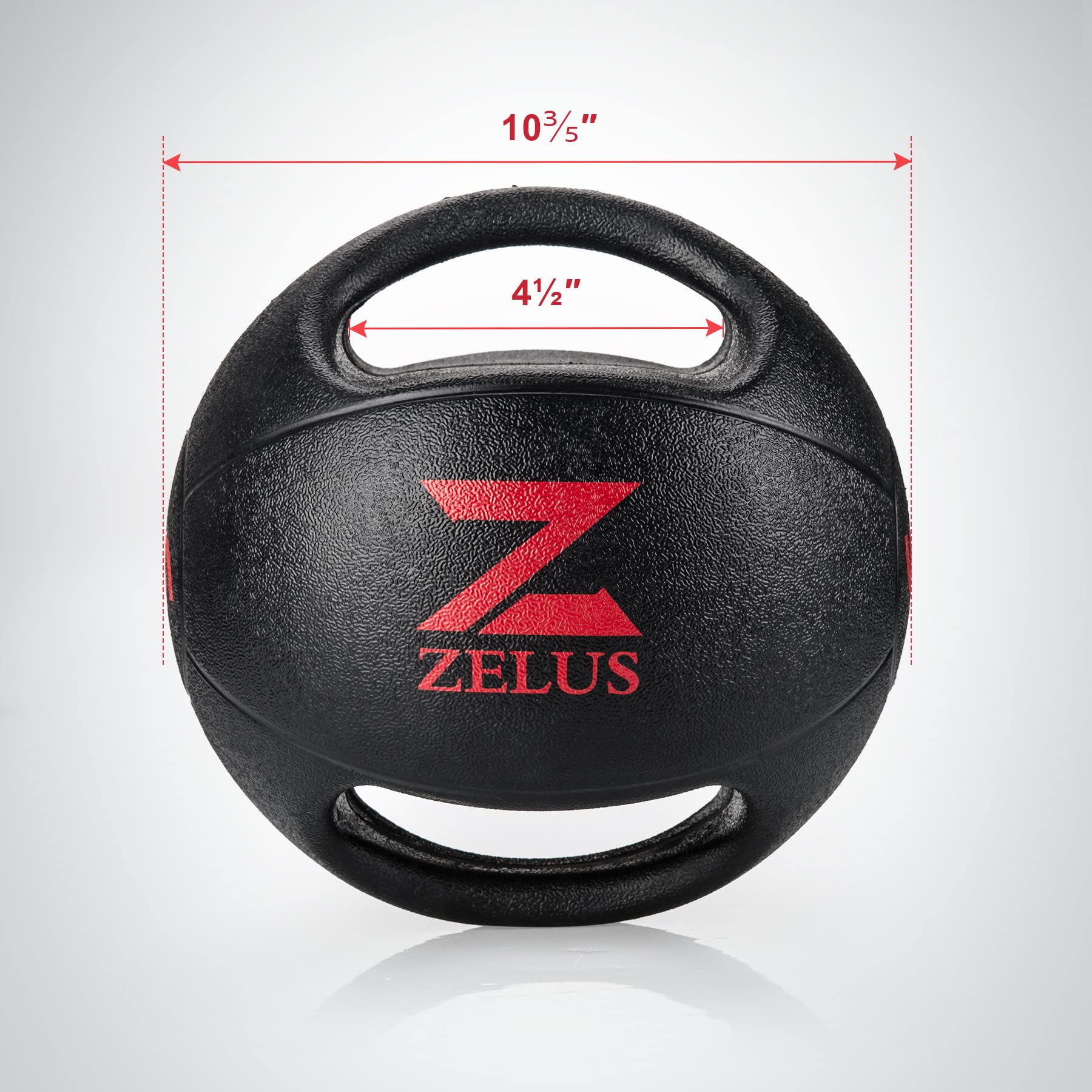 Zelus Medicine Ball With Dual Grip 10/20 Lbs Exercise Ball Weight Ball With Handles Textured Grip Exercise Ball Strength Trainin