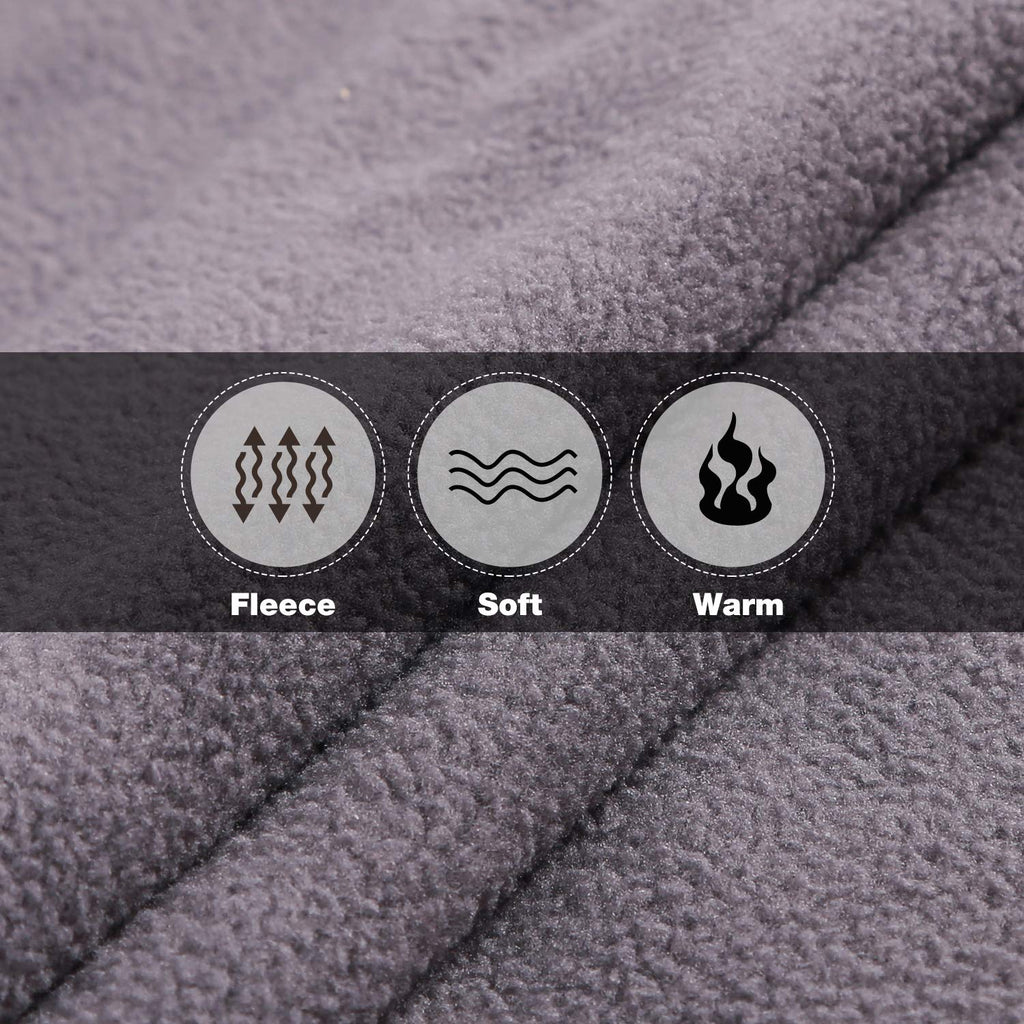 Redcamp Large Waterproof Stadium Blanket For Cold Weather, Soft Warm Fleece Camping Blanket Windproof For Outdoor Sports, Dark B