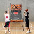 Dual Shot Arcade Basketball Game, 8 Modes Arcade Basketball Game with LED Electronic Scorer Timer Foldable Double Shootout Game 