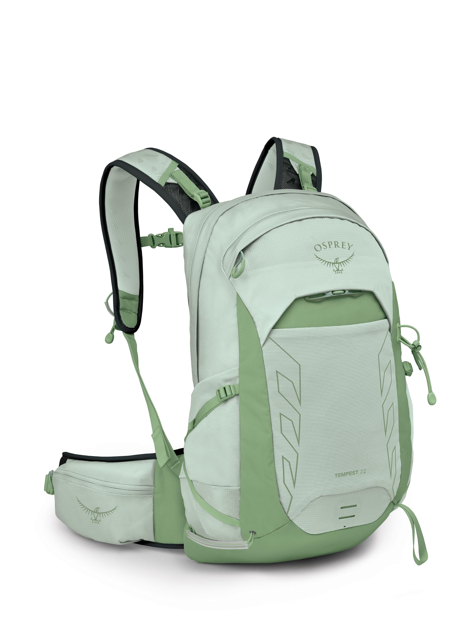 Osprey Tempest 22L Womens Lightweight Hiking Backpack - Small Daypack for Travel & Camping, Frosty Mint Green/Botanica