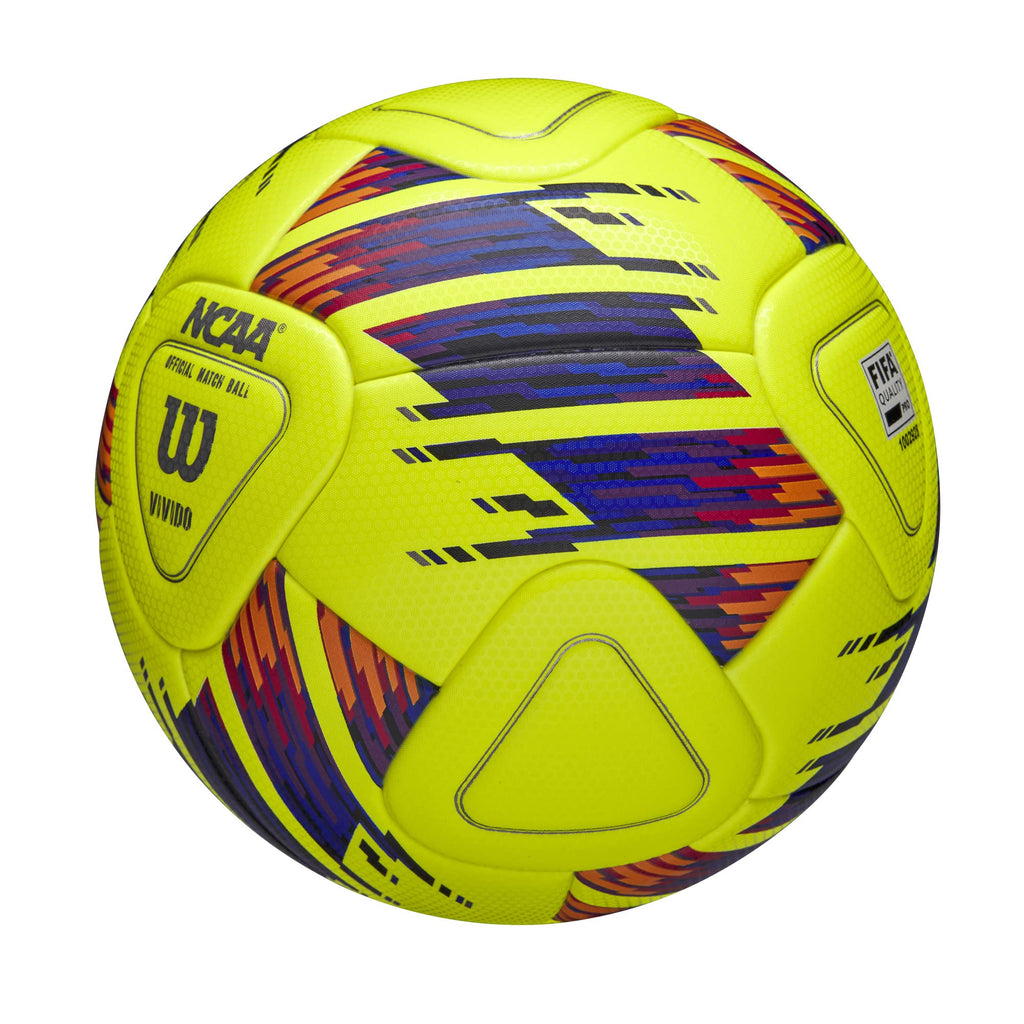 Wilson Ncaa Vivido Match Soccer Ball - Size 5, Yellow/Orange/Purple