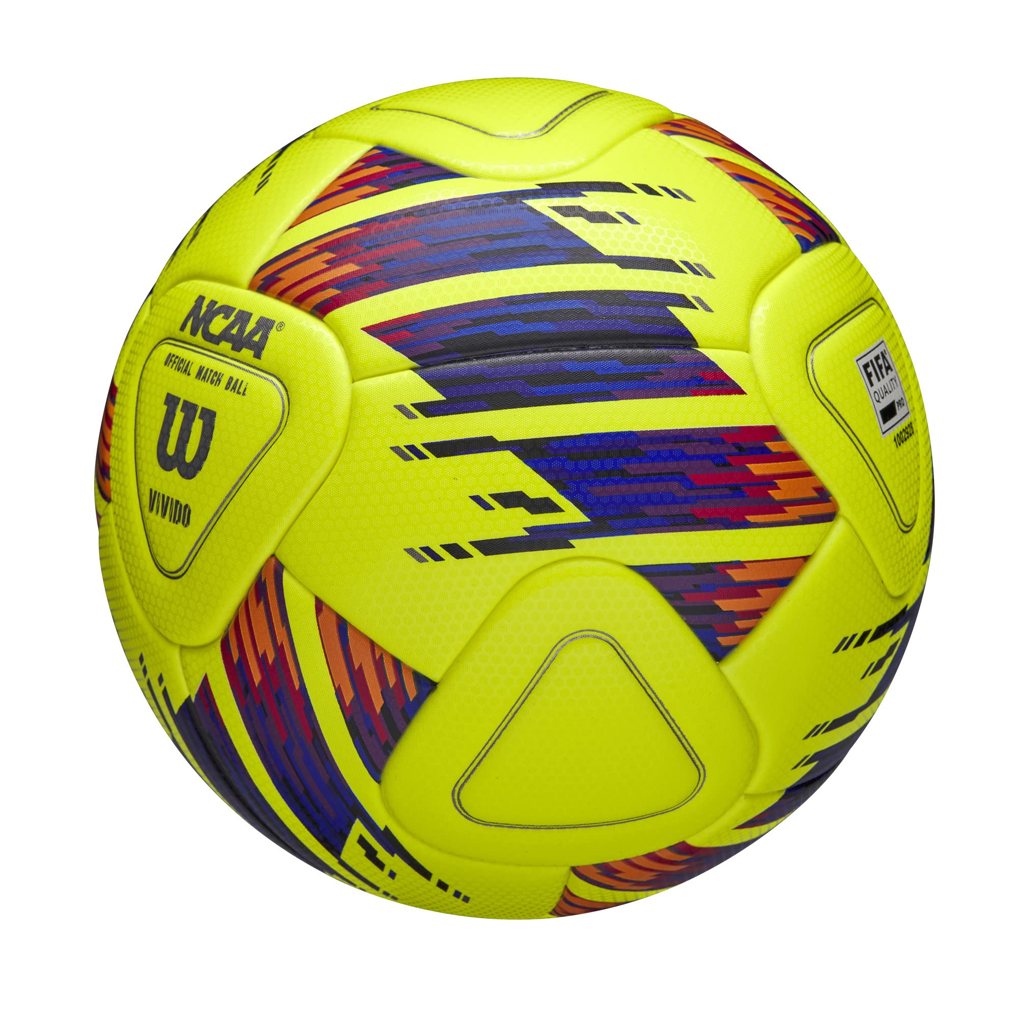 Wilson Ncaa Vivido Match Soccer Ball - Size 5, Yellow/Orange/Purple
