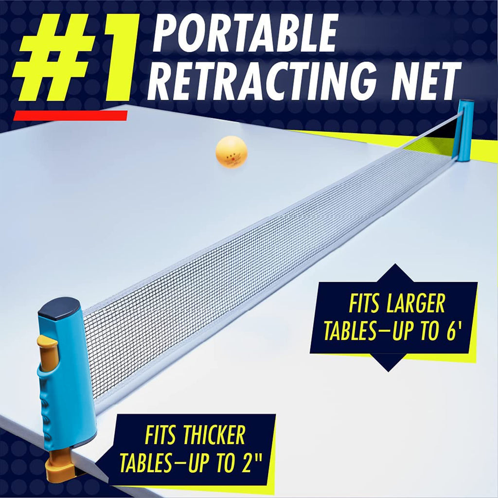 Nibiru Sport Ping Pong Paddles Set - Table Tennis Rackets And Balls, Retractable Net With Posts And Storage Case - Pingpong Padd