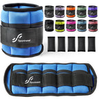 Sportneer Adjustable Ankle Weights Set - 1 Pair (2-10 lbs) Removable Sandbags for Women & Men, Comfortable Neoprene Leg Weights