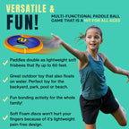 Fun Bouncy Paddle & Stringy Ball Toss & Catch Game - Easy To Use For Kids All Ages - Also Works As Frisbee - Easter Basket Stuff