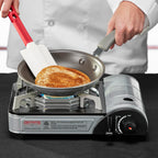Chef Master 90011 Portable Butane Stove  10,000 Btu Outlet  Camp Kitchen Equipment  Emergency Stove  Hurricane Stove  Single Bur