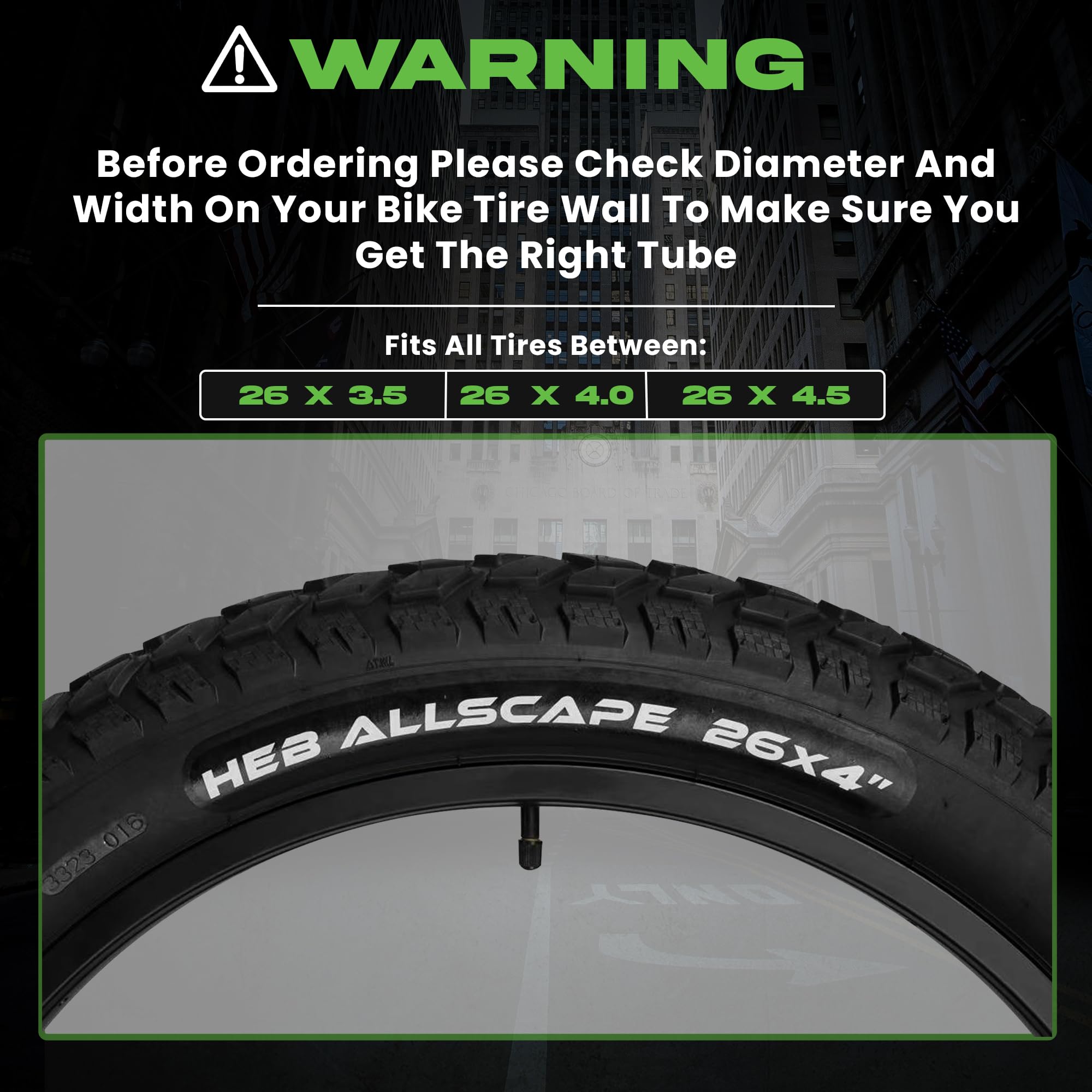 Heb - Heavy Duty Bike Tube For Ebike Tires - Puncture Resistant Inner Tube For 20X4 Bike Tire, Fat Tire Tube, Mtb, 20 Inch X 4.0