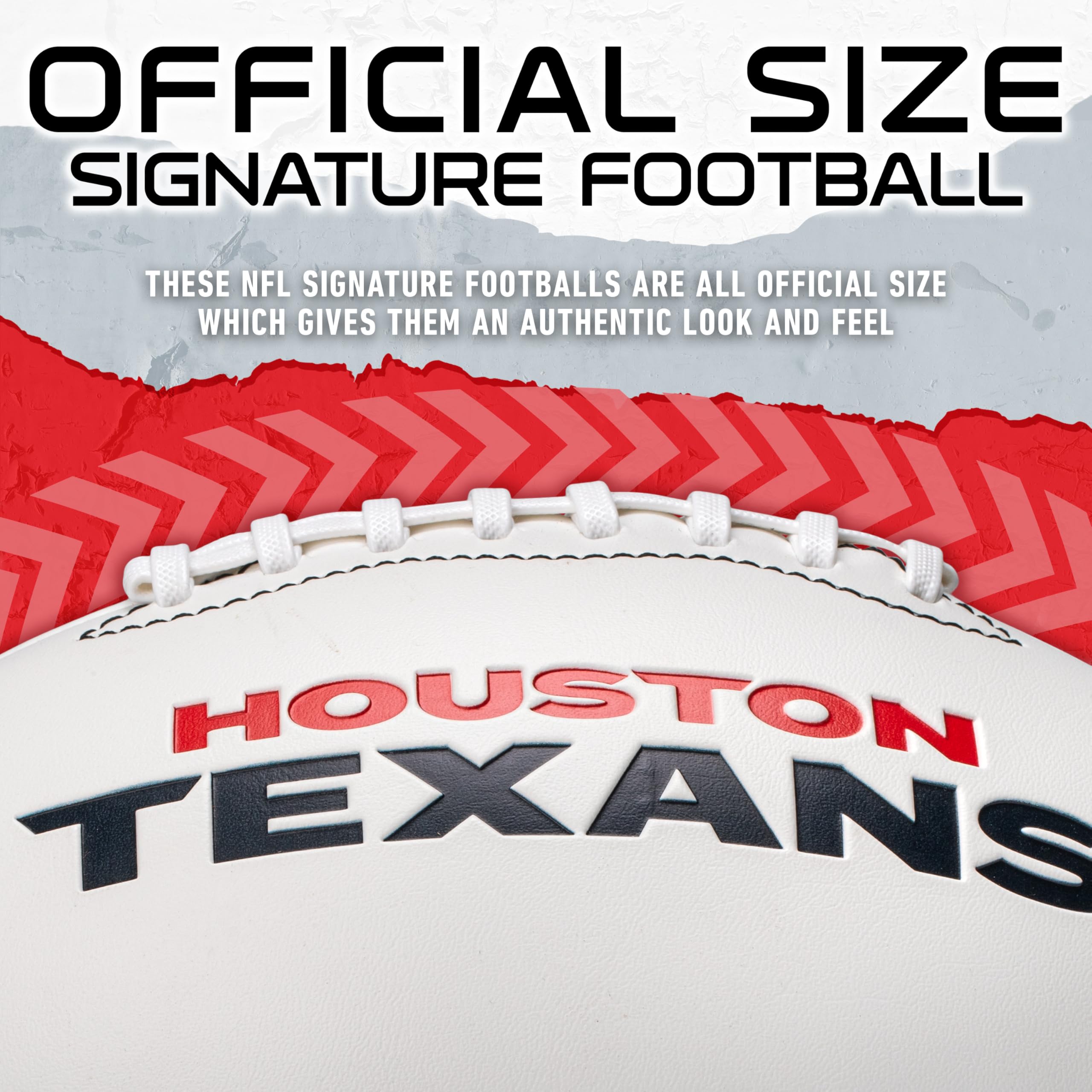 Franklin Sports Nfl Houston Texans Autograph Football - Official Size White Panel Souvenir Football For Autographs + Signatures