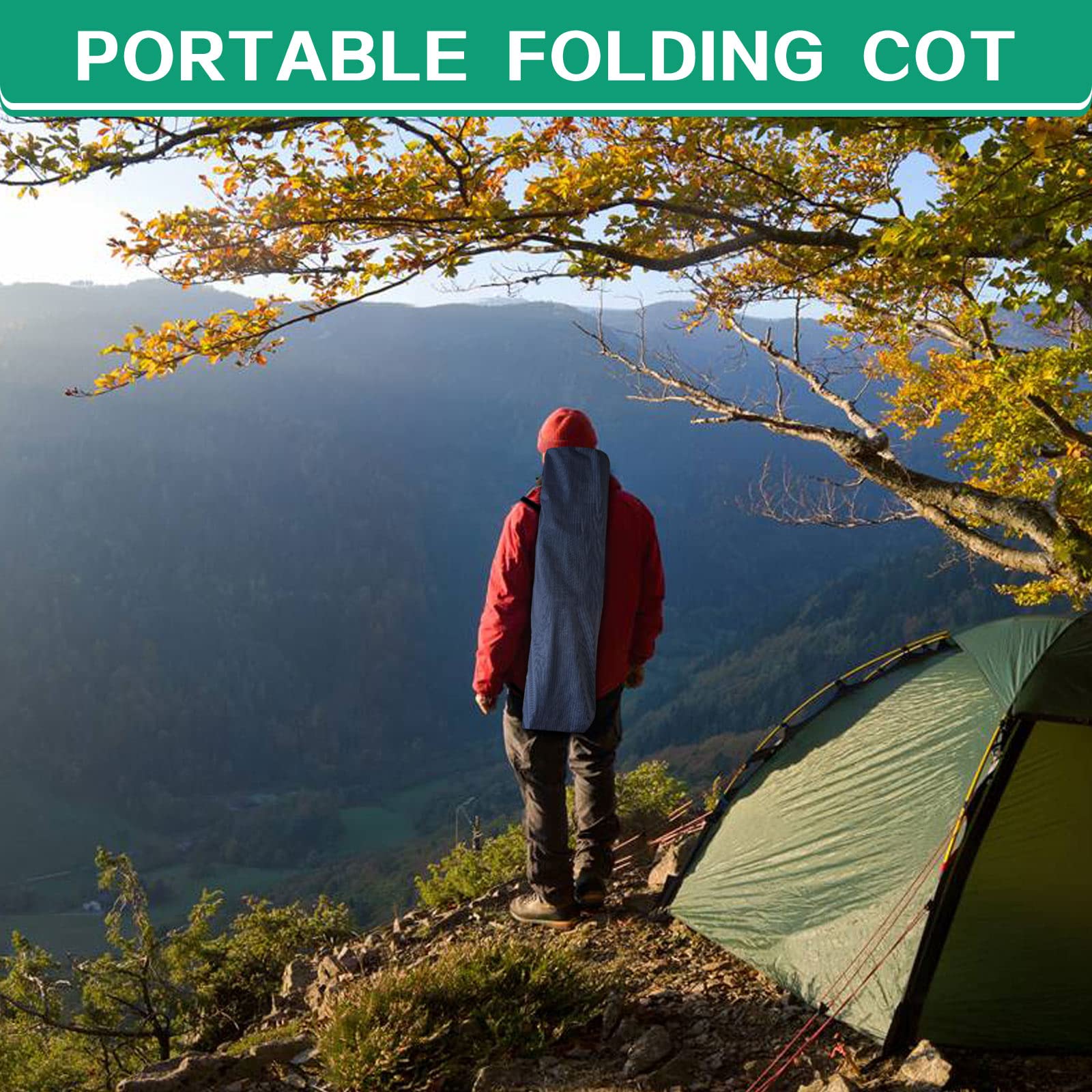 Nesdcc Camping Cot With Mattress Comfortable And Sturdy Load Up To 450Lb Cots For Sleeping Camping Bed Folding Cot With Carry Ba