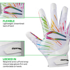 Cutters Football Gloves - Game Day Football Receiver Gloves with High Tack Silicone Grip, Superior Support and Protection - Mult